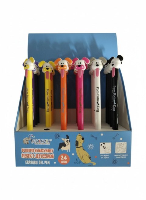 Beniamin Długopis wymazywalny piesek z języczkiem Beniamin