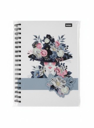 Beniamin Kołozeszyt (kołonotatnik) Flower B5 96k. 70g krata Beniamin (5115)