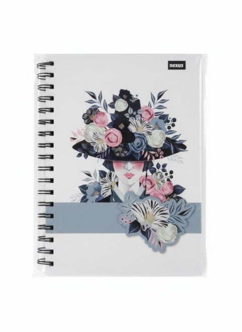 Beniamin Kołozeszyt (kołonotatnik) Flower B5 96k. 70g krata Beniamin (5115)