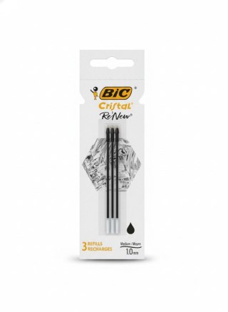 Bic Wkład do długopisu standardowy 3szt na bl wkład czarny 1,0mm Bic (503839)
