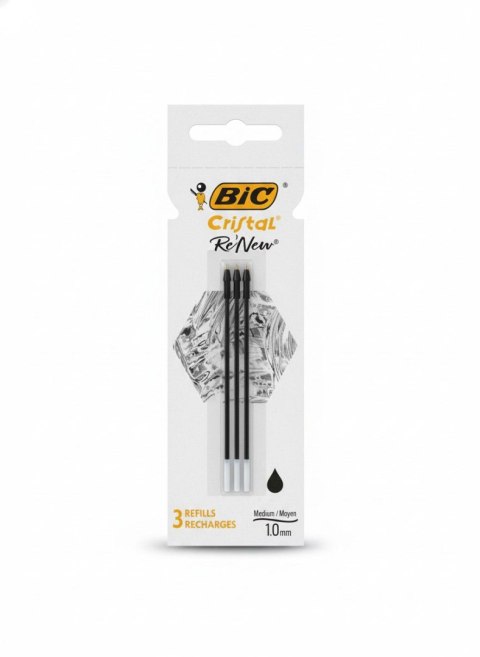 Bic Wkład do długopisu standardowy 3szt na bl wkład czarny 1,0mm Bic (503839)