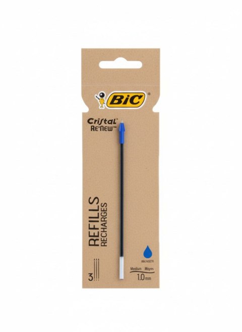 Bic Wkład do długopisu standardowy 3szt na bl wkład niebieski 1,0mm Bic (503838)