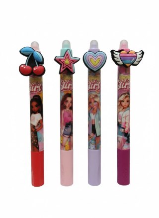 Cresco Długopis wymazywalny GIRLS 450010-W wkład niebieski 0,5mm Cresco (Z GUMKĄ)