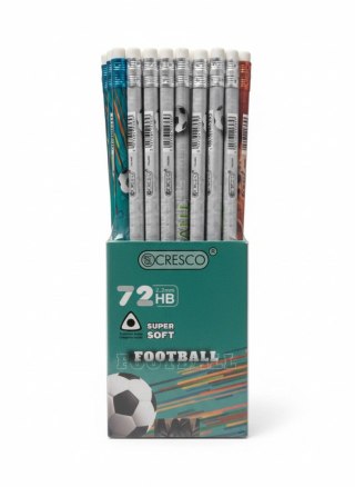 Cresco Ołówek trójkątny FOOTBAL 215030 HB Cresco (Z GUMKĄ)