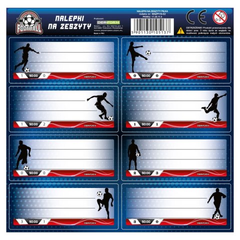 Derform Naklejka na zeszyt Piłka [mm:] 160x160 Derform (NNZPI19)