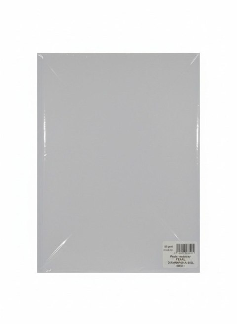 Galeria Papieru Papier ozdobny (wizytówkowy) pearl siamentowa biel A4 biały 135g Galeria Papieru (206211)