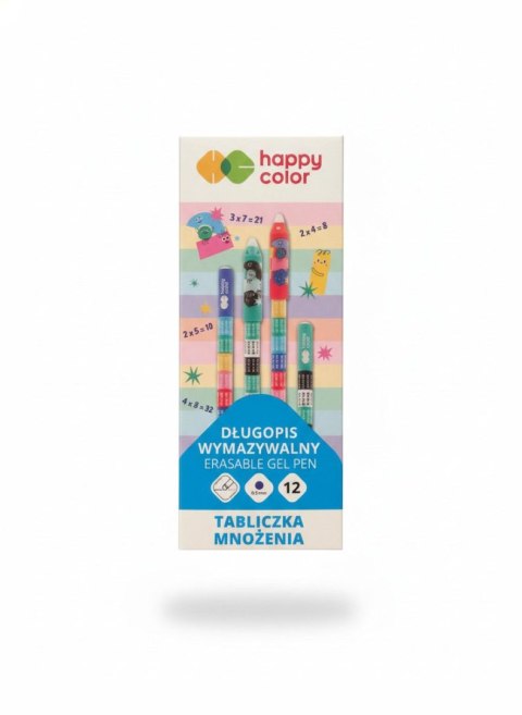 Happy Color Długopis wymazywalny tabliczka mnożenia HA 4120 02TM-3 wkład niebieski 0,5mm Happy Color