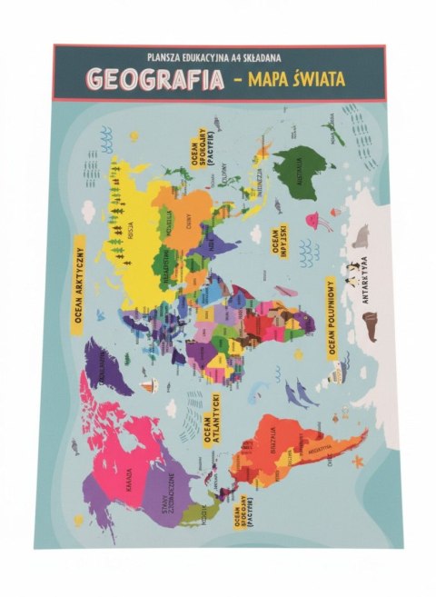 Henry Książeczka edukacyjna KARTA EDUKACYJNA GEOGRAFIA ŚWIAT Henry (5905701489879)