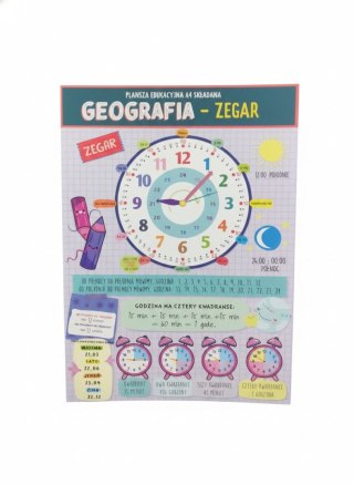 Henry Książeczka edukacyjna KARTA EDUKACYJNA GEOGRAFIA ZEGAR Henry (5905701489893)