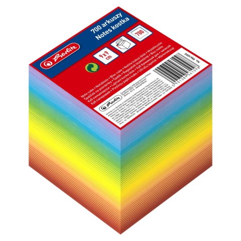 Herlitz Kostka papierowa big rainbow 9561093 mix [mm:] 90x90 Herlitz (300022464)