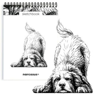 Narcissus Blok artystyczny szkicownik Pies A5 120g 60k Narcissus