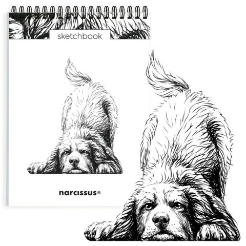 Narcissus Blok artystyczny szkicownik Pies A5 120g 60k Narcissus