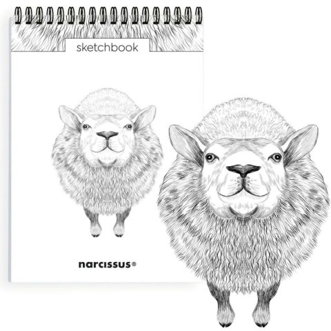 Narcissus Blok artystyczny szkicownik owca A5 120g 60k Narcissus