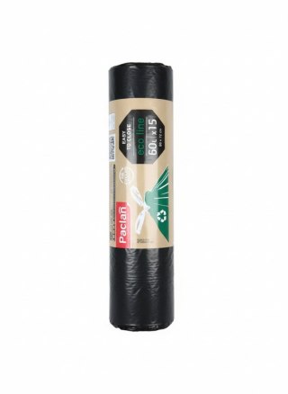 Paclan Worki na śmieci kolor: CZARNY 60L 15 szt Paclan