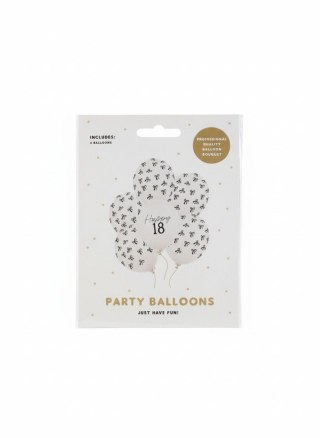 Partydeco Balon gumowy 18, Pastel Off-white biały 300mm Partydeco (SB14P-418-008Z-6)