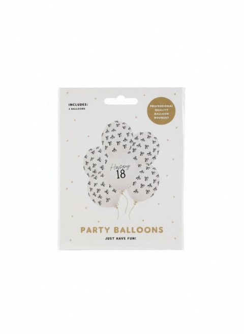 Partydeco Balon gumowy 18, Pastel Off-white biały 300mm Partydeco (SB14P-418-008Z-6)