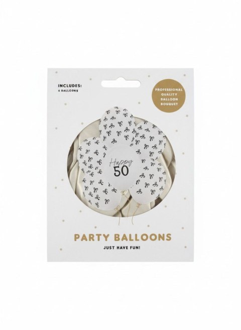 Partydeco Balon gumowy 50, Pastel Off-white mix 300mm Partydeco (SB14P-450-008Z-6)