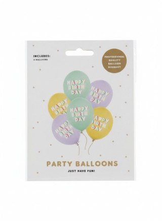 Partydeco Balon gumowy Happy Birthday, mix mix 300mm Partydeco (SB14P-350-000-6)