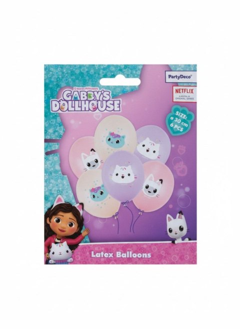 Partydeco Balon gumowy Koci Domek Gabi mix 300mm Partydeco (SB14P-348-000-6)