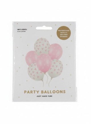 Partydeco Balon gumowy Kokardki różowy 300mm Partydeco (SB14P-340-000-6)