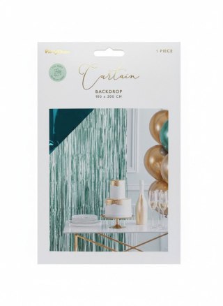 Partydeco Dekoracja Kurtyna Party, butelkowa zieleń, 100x200cm Partydeco (CRT3S-012B)