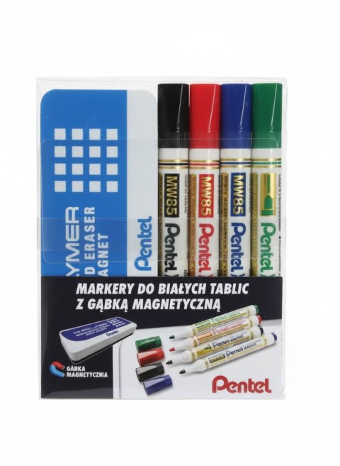 Pentel Marker suchościeralny wkład mix okrągła końcówka Pentel (MWL5S-WA4ABCD)