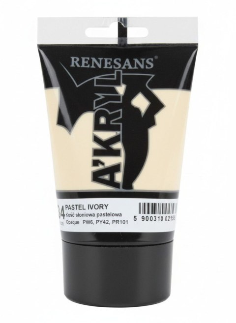 Renesans Farba akrylowa Kość słoniowa pastelowa kolor: kość słoniowa 100ml Renesans (34)