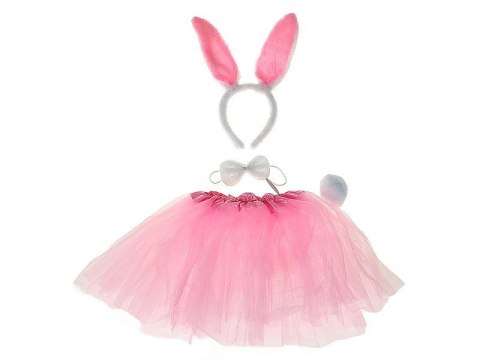 Adar Kostium króliczka, opaska z uszami, muszka, ogonek i spódniczka Adar (602007)
