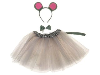 Adar Kostium myszki, opaska z uszami, muszka, ogonek i spódniczka Adar (601567)