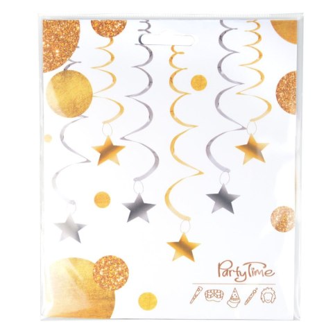 Arpex Serpentyna Wirujące serpentyny - gwiazdy (6 szt.) złote 0,8m złota Arpex (HF0010ZLO-0196)