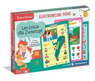 Clementoni Gra edukacyjna Mówiące Pióro 500 Pytań - Lecznica dla zwięrząt Clementoni (50389)