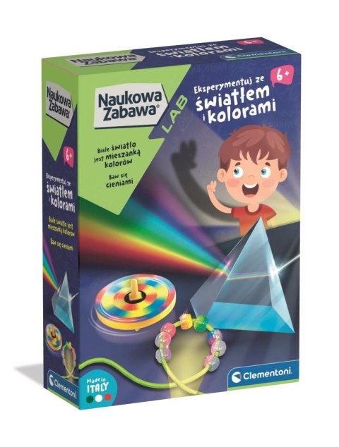 Clementoni Zestaw kreatywny dla dzieci Naukowa zabawa Światło i Kolory Clementoni (50408)
