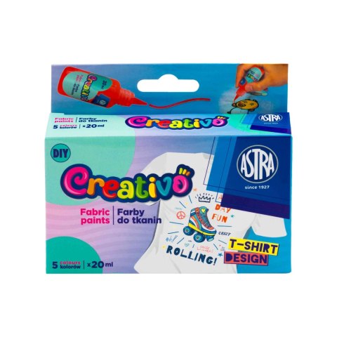 Creativo Farba do tkanin kolor: mix 20ml 5 kolor. Creativo (301025011)