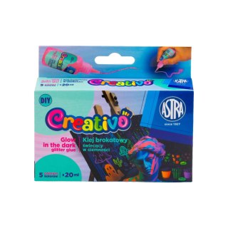Creativo Klej w tubie brokatowy, świecący w ciemności 20ml Creativo (332025010)