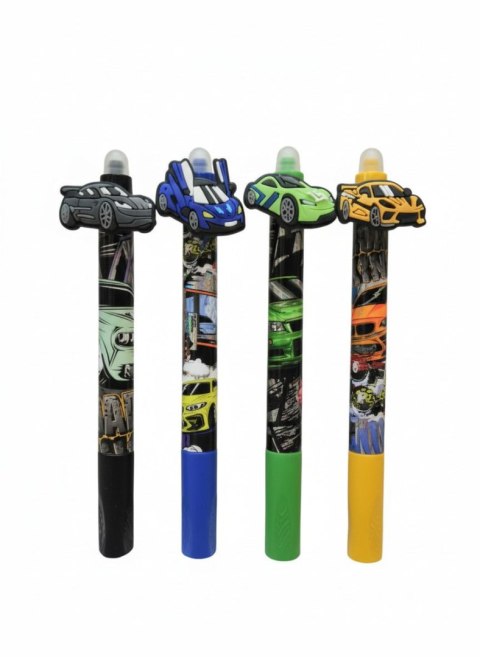 Cresco Długopis wymazywalny CARS 450010-U wkład niebieski 0,5mm Cresco (Z GUMKĄ)