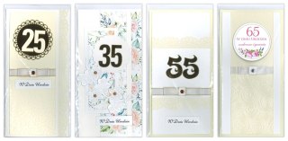 Deco Styl Kartka składana urodziny cyfra ręcznie zdobiona DL Deco Styl (DL)