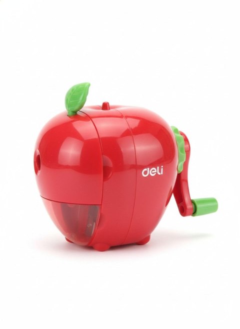 Deli Temperówka jABŁKO NA KORBKĘ 5921734906595 czerwony plastik Deli (E0659 CZERWONE)