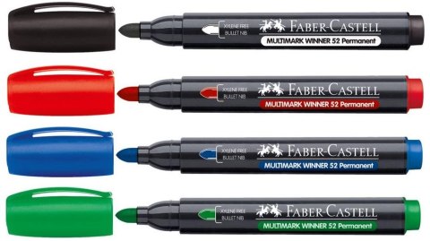 Faber Castell Marker permanentny winner 52 wkład mix 2,8mm okrągła końcówka Faber Castell (157804 FC)