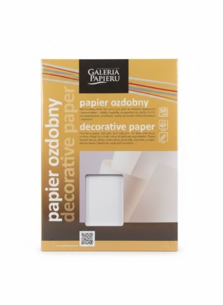Galeria Papieru Papier ozdobny (wizytówkowy) gładki satynowany A4 biały 120g Galeria Papieru (206801)