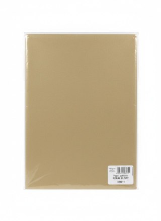 Galeria Papieru Papier ozdobny (wizytówkowy) pearl A4 złoty 135g Galeria Papieru (206214)