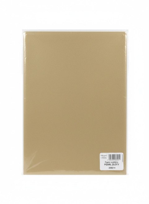 Galeria Papieru Papier ozdobny (wizytówkowy) pearl A4 złoty 135g Galeria Papieru (206214)