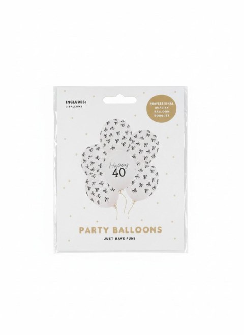 Partydeco Balon gumowy 40, Pastel Off-white biały 300mm Partydeco (SB14P-440-008Z-6)