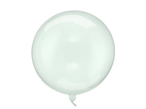 Partydeco Balon gumowy Kula, 40cm, transparentny zielony transparentny 400mm 16cal Partydeco (ORB16-1-012)