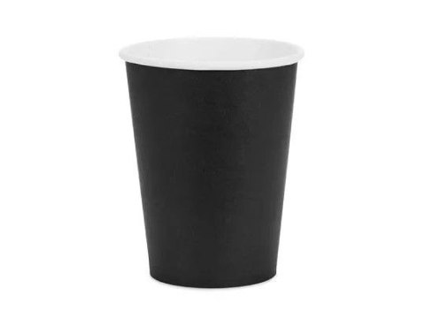 Partydeco Kubek jednorazowy czarny papier 250ml Partydeco (KPP90-010-EU1)
