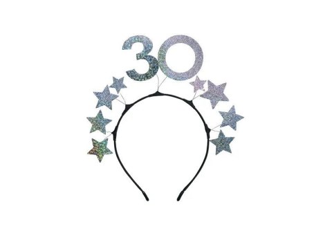 Partydeco Opaska z gwiazdkami 30 urodziny Partydeco (OP48)