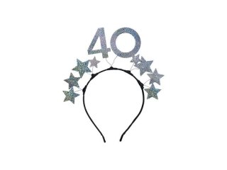 Partydeco Opaska z gwiazdkami 40 urodziny Partydeco (OP49)