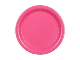 Partydeco Talerz jednorazowy ciemny róż papier śr. 230mm 6 szt Partydeco (TPP102-006)