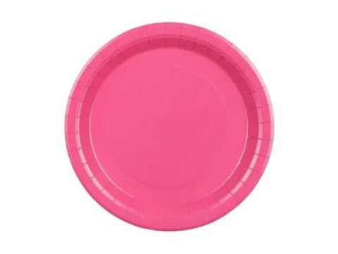 Partydeco Talerz jednorazowy ciemny róż papier śr. 230mm 6 szt Partydeco (TPP102-006)
