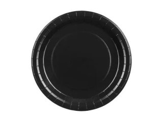 Partydeco Talerz jednorazowy czarne papier śr. 230mm 6 szt Partydeco (TPP102-010)