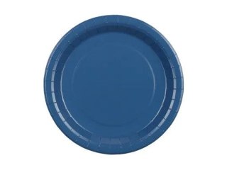 Partydeco Talerz jednorazowy granatowe papier śr. 230mm 6 szt Partydeco (TPP102-074)